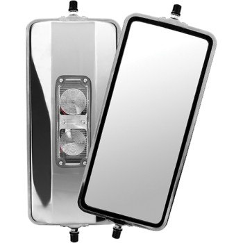 16” West Coast Stainless Steel Mirror Head - Heater & White Light Marker Lamp